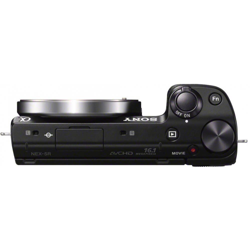 Sony NEX-5R, 16.1MP, Black + Obiectiv 18-55mm, Silver - eMAG.ro