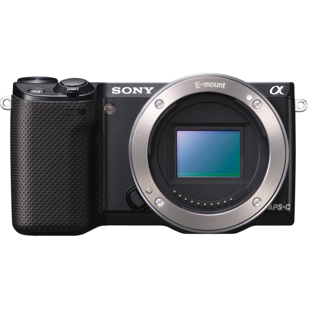 Sony NEX-5R, 16.1MP, Black + Obiectiv 18-55mm, Silver - eMAG.ro