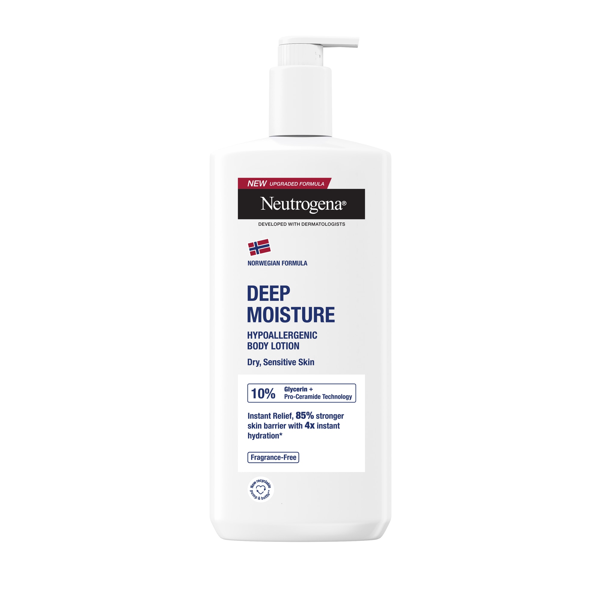 Lotiune de corp Neutrogena Deep Moisture pentru piele sensibila, 400 ml