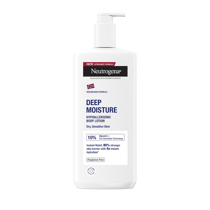 Lotiune de corp Neutrogena Deep Moisture pentru piele sensibila, 400 ml