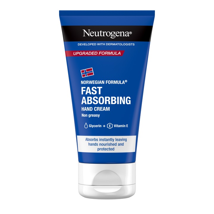 Crema de maini Neutrogena cu absorbtie rapida, 75 ml