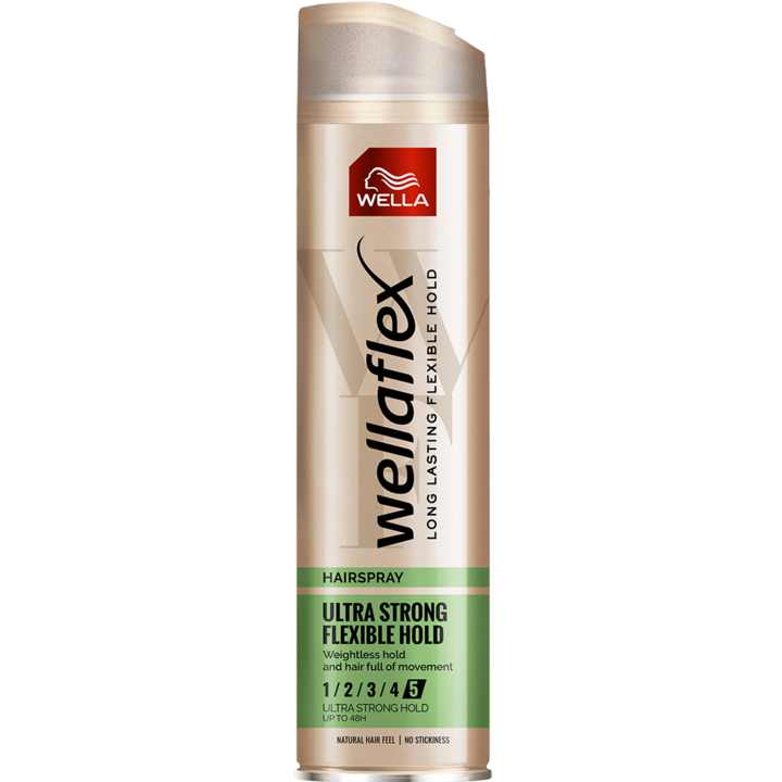 Fixativ pentru par Wellaflex Flexible cu fixare ultra puternica, Fixare: 5/5, 250 ml