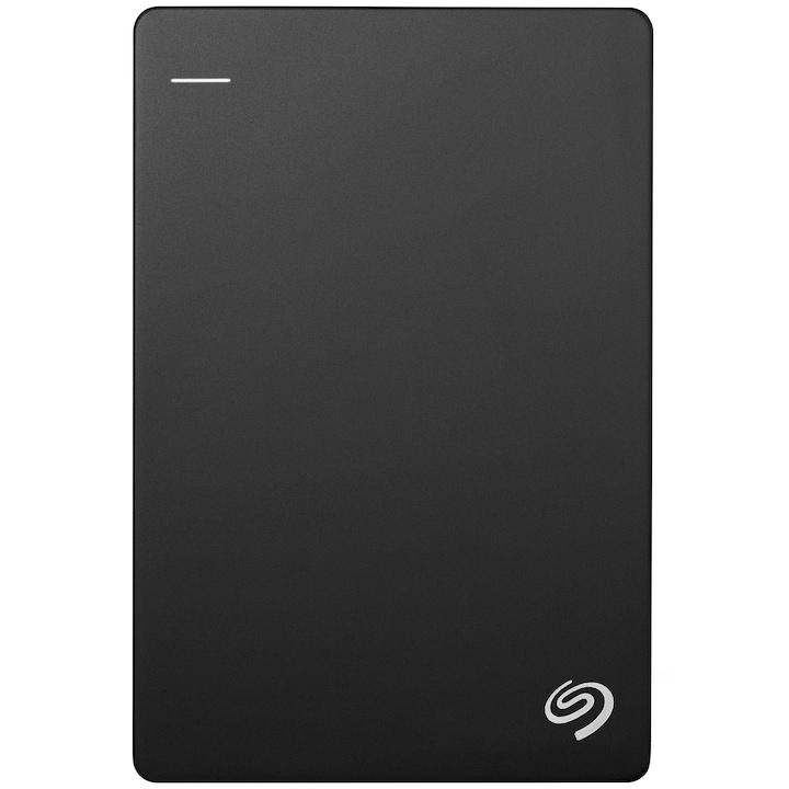 Външен хард диск Seagate Backup Plus Slim Portable 1TB, 2.5", USB 3.0, Метален корпус, Черен