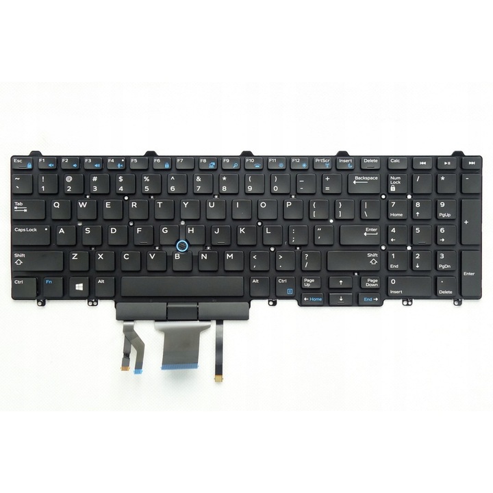 Tastatura laptop DELL E5550 E5570 E5580 LED, Negru