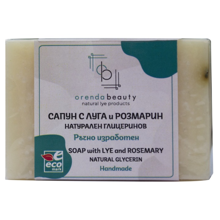 Сапун с луга и розмарин Orenda beauty natural lye products, Натурален, Глицеринов