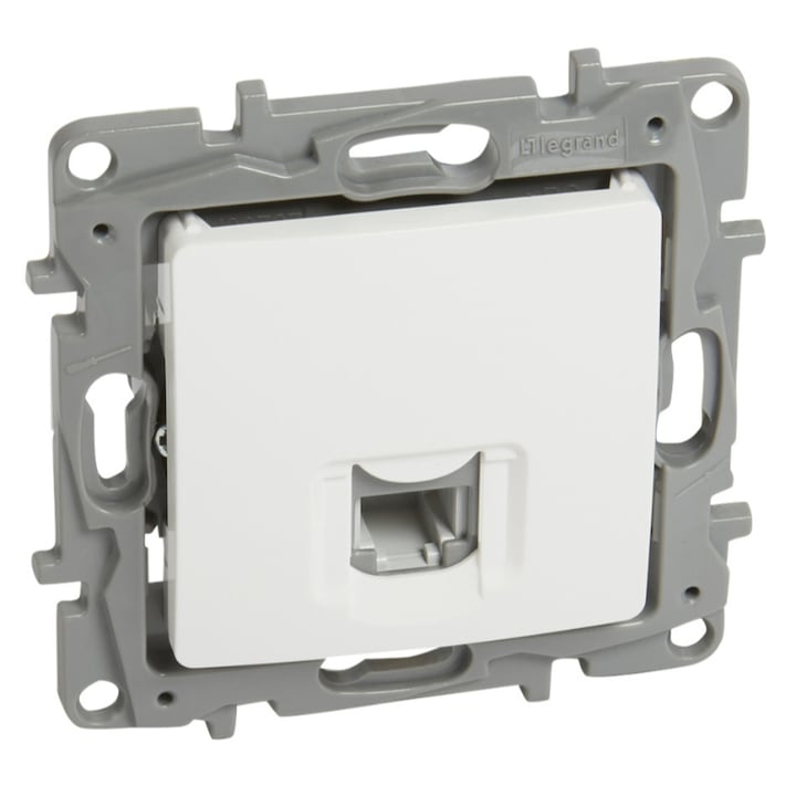 Розетка телефонна 1xRJ11, Бял, Legrand, 764569, Niloe