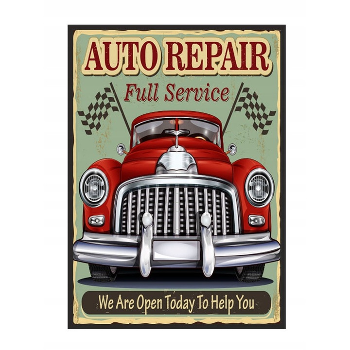 Рамкиран плакат Гараж, PoStar, 33x43 см, Многоцветен