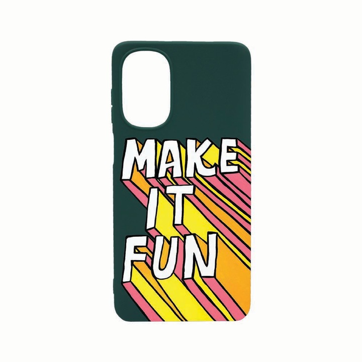 Husa Silicon, Compatibila Cu Motorola Moto E32s, Make It Fun, Rezistenta la uzura, Forest Green FG 494