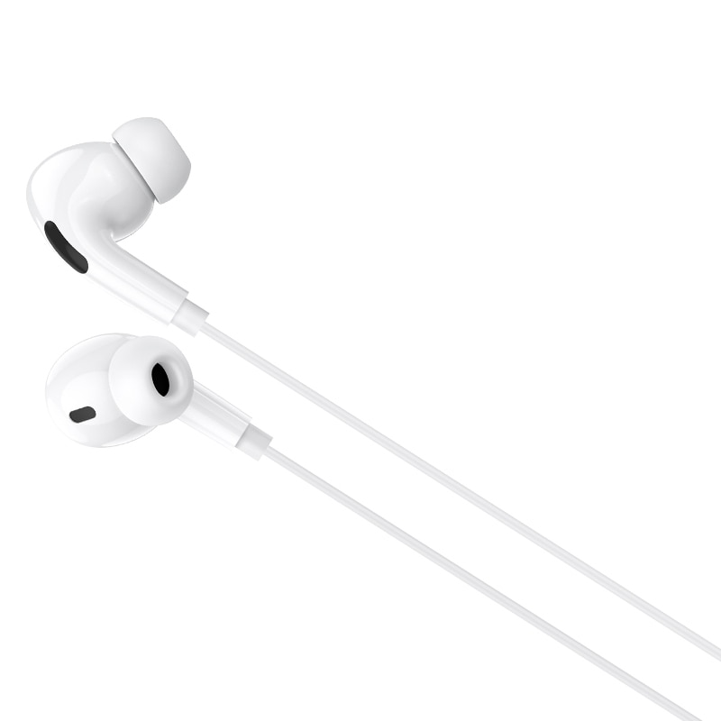 Casti audio In Ear, microfon incorporat si control volum, conector Jack 3.5mm, BBM30 Pro, 1.2m lungime, Alb