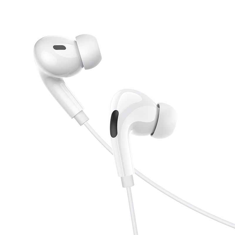 Casti audio In Ear, microfon incorporat si control volum, conector Jack 3.5mm, BBM30 Pro, 1.2m lungime, Alb