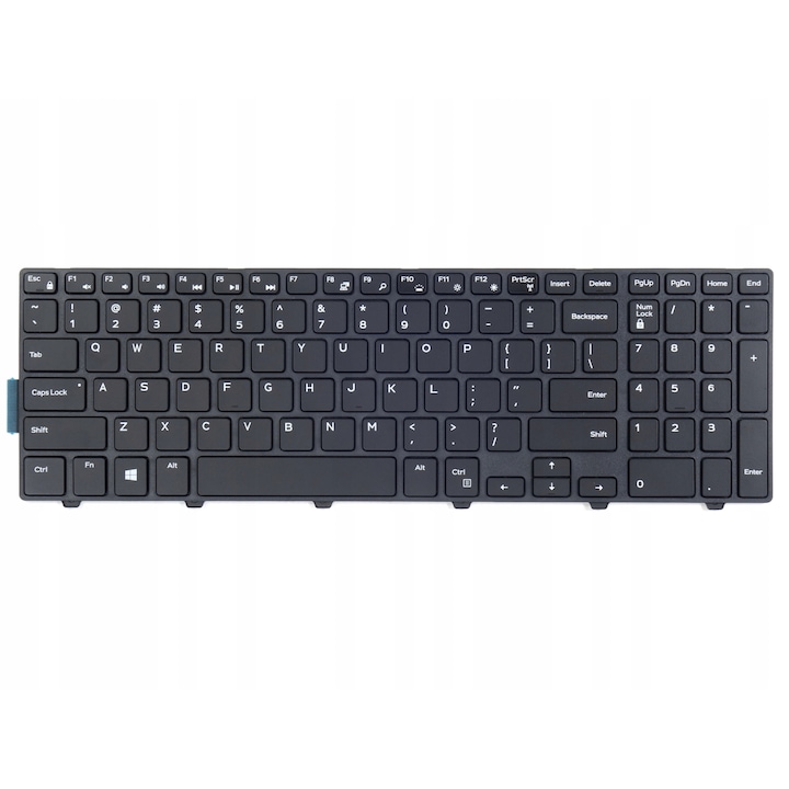 Laptop billentyűzet Dell Inspiron 15 5000 5551 5555 5558 5559, LED, fekete