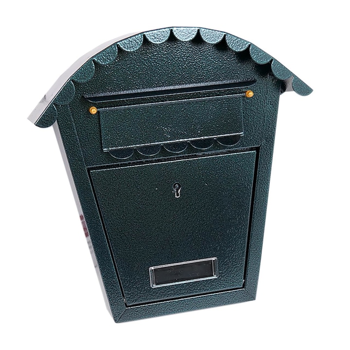 Пощенска кутия, зелена, формат В6, 29х7,5х29,5 см, Дамеч