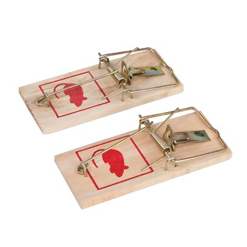 Set 2 capcane mecanice soareci Fixman lemn Set 2 capcane mecanice soareci Fixman lemn