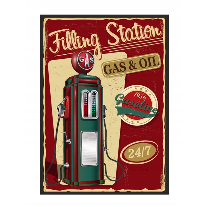 Poster cu rama Garaj, PoStar, 33x43 cm, Multicolor