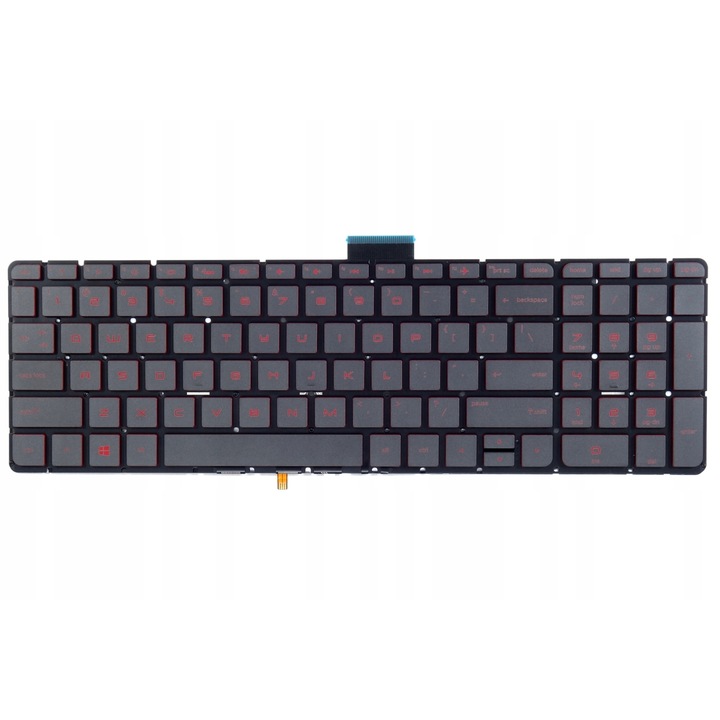Laptop billentyűzet HP Omen 15-AX 15T-AX 17-W0 17-W1 17T-W0, LED, fekete
