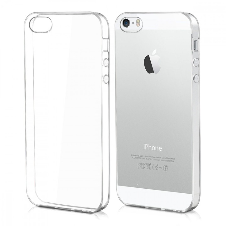 Telefontok Apple iPhone 5 / iPhone 5s / iPhone SE készülékhez, szilikon, átlátszó, 26350.03