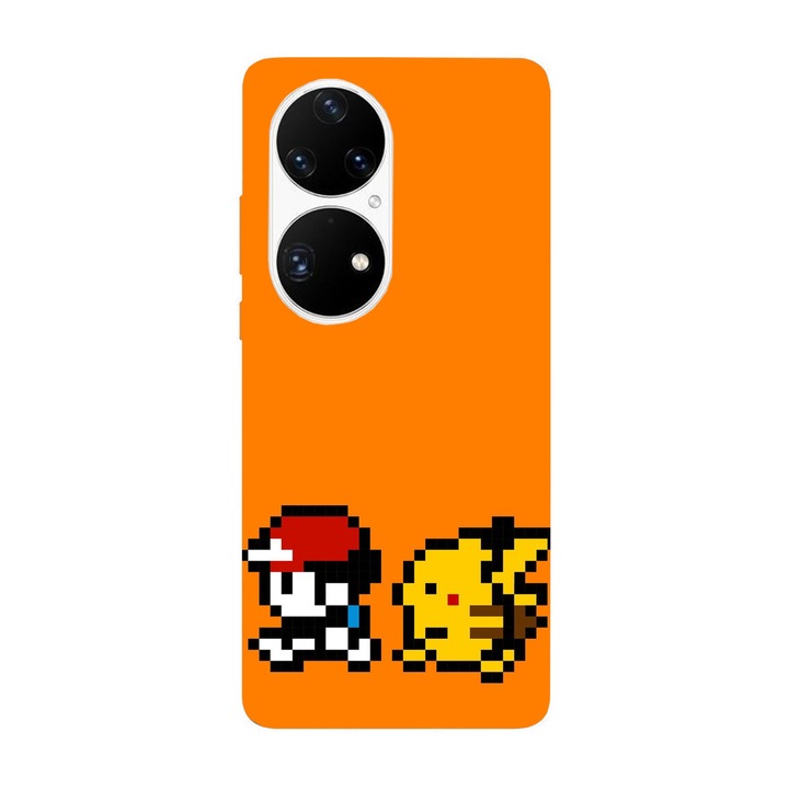 Husa compatibila cu Huawei P50 Pro model Ash and Pikachu Pokemon, Silicon, TPU, Viceversa