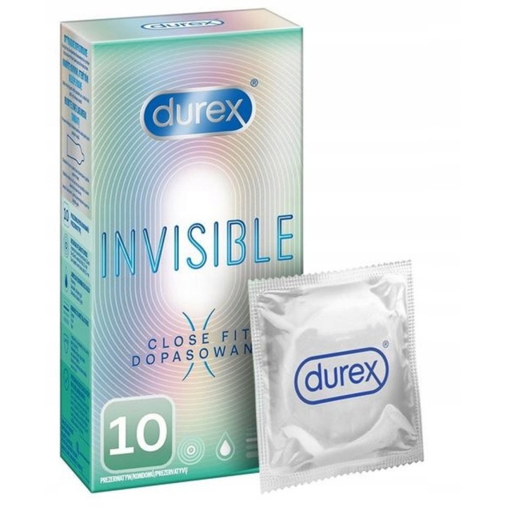 Презервативи Durex Invisible Close Fit, 10 бр