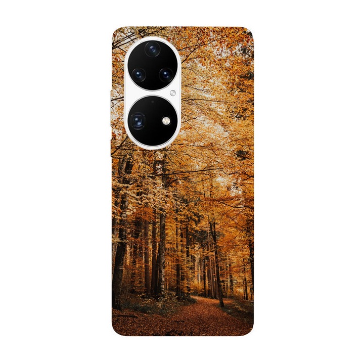 Кейс съвместим с модел Huawei P50 Pro Falling leaves, силикон, TPU, обратното