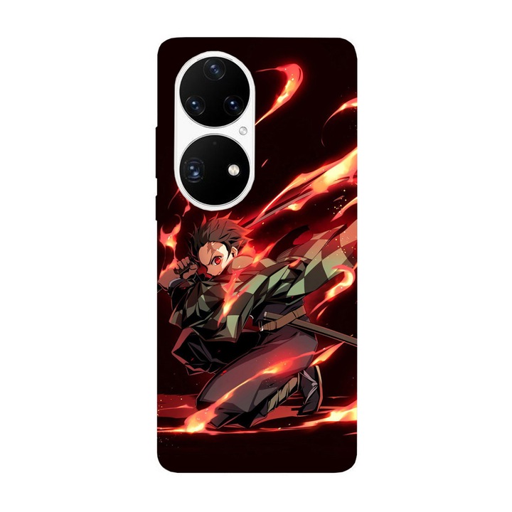 Кейс съвместим с Huawei Mate 40 модел Demon Slayer Tanjiro, силикон, TPU, обратното