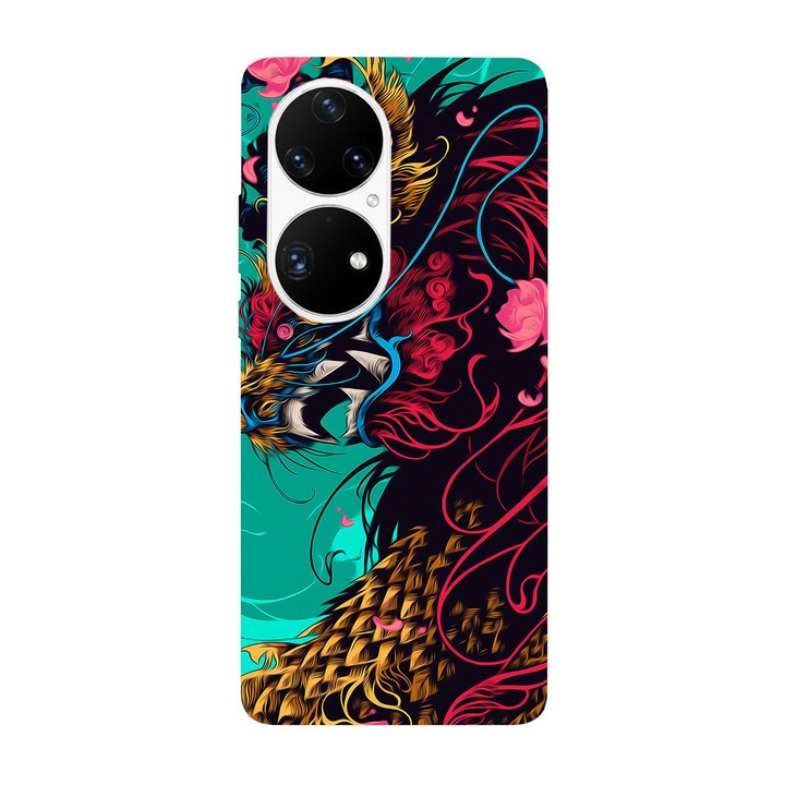 Husa compatibila cu Huawei Mate 40 Pro model Chinese Dragon, Silicon, TPU, Viceversa