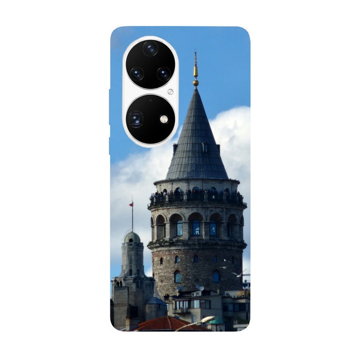 Husa compatibila cu Huawei P40 model Galata Tower, Silicon, TPU, Viceversa