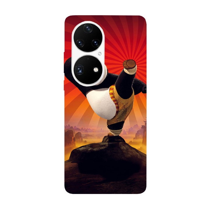 Кейс съвместим с модел Huawei Mate 40 Pro Kung Fu Panda, Silicon, TPU, обратното