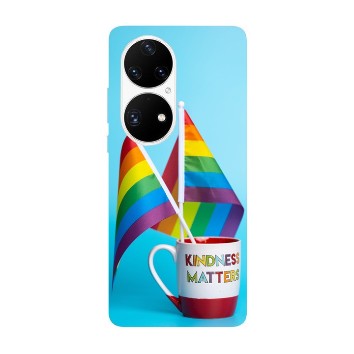 Капак, съвместим с модел Huawei P40 Добротата има значение, силикон, TPU, обратното