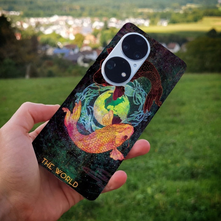 A tok kompatibilis a Huawei P40 Koi Fish Yin Yang modellel, szilíciummal, TPU-val, fordítva