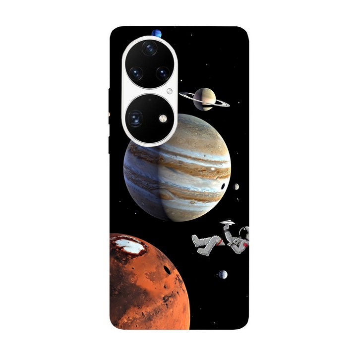 Капак, съвместим с Huawei P40 модел Living Among Planets, силикон, TPU, обратното