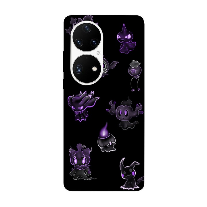 Husa compatibila cu Huawei P50 Pro model Neon Ghost pokemon, Silicon, TPU, Viceversa