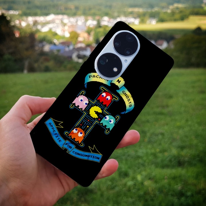 Кейс съвместим с Huawei P40 модел Pacman N Ghosts, силикон, TPU, обратното