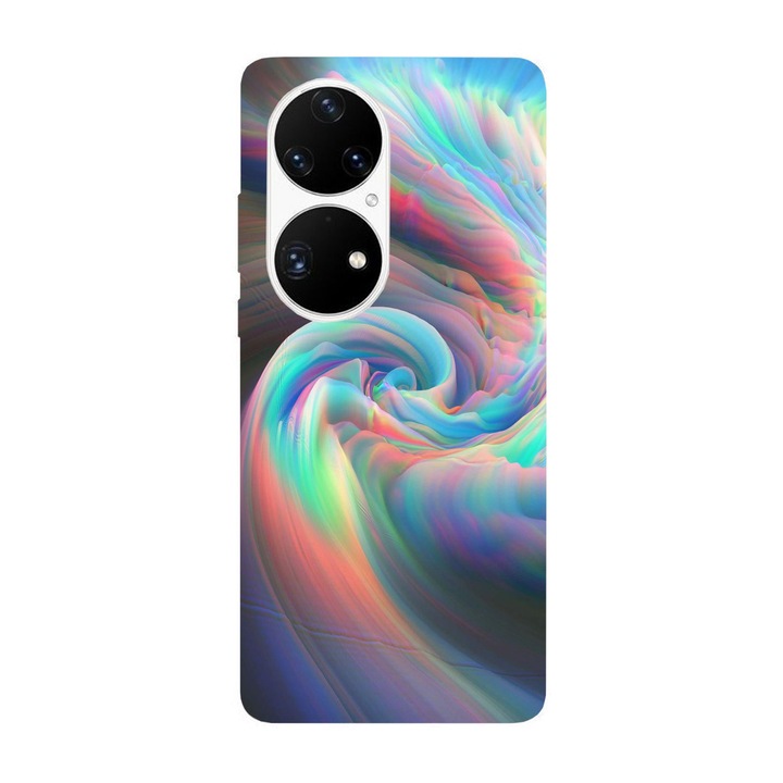 Кейс съвместим с Huawei P50 Pro модел Neon Hollo, силикон, TPU, обратното