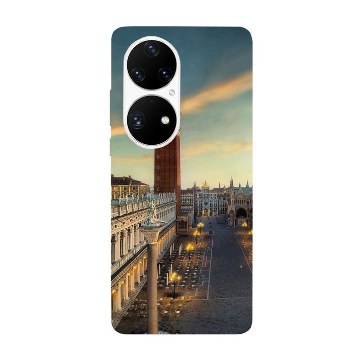 Кейс съвместим с модел Huawei P40 Pro Piazza San Marco Venezia, силикон, TPU, обратното