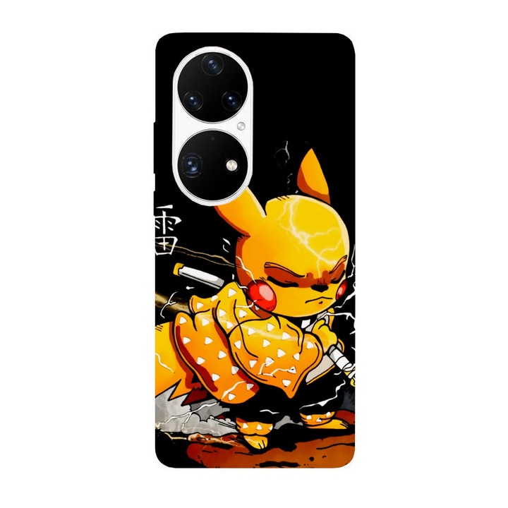 Кейс съвместим с модел Huawei Nova 8i Demon slayer Pikachu, силикон, TPU, обратното