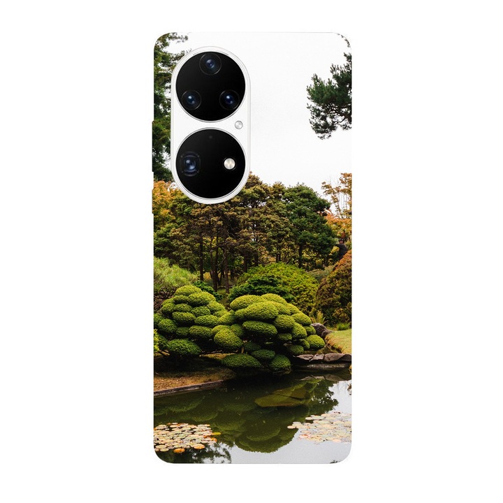 Кейс съвместим с Huawei Nova 8i модел Японска градина, силикон, TPU, обратното