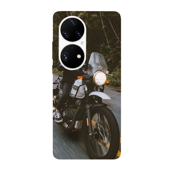 Кейс съвместим с Huawei Nova Y70 модел Retro ride, силикон, TPU, обратното