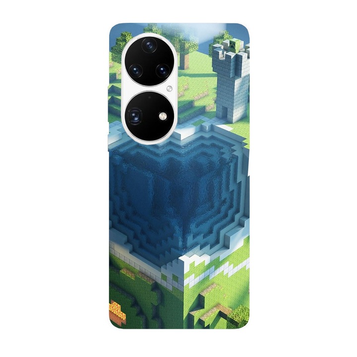 Кейс съвместим с Huawei Nova Y70 модел Sky Block Minecraft, Силикон, TPU, Обратно