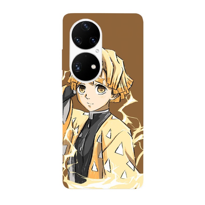 Кейс съвместим с Huawei Nova Y70 модел Zenitsu Agatsuma, силикон, TPU, обратното