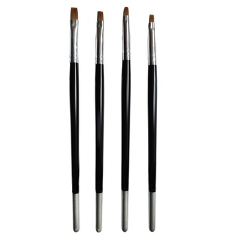 Set 4 Pensule Gel Manichiura, Tehnica Gel, Marimi Nr.2, Nr.4, Nr.6, Nr.8, Brand E-Unghii, Model Pensule Gel Clasice, Culoare Negru Set 4 Pensule Gel Manichiura, Tehnica Gel, Marimi Nr.2, Nr.4, Nr.6, Nr.8, Brand E-Unghii, Model Pensule Gel Clasice, Culoare Negru