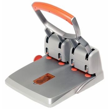 Perforator metalic, 4 perforatii, 150 coli, RAPID Supreme HDC 150/4 - argintiu/portocaliu Perforator metalic, 4 perforatii, 150 coli, RAPID Supreme HDC 150/4 - argintiu/portocaliu