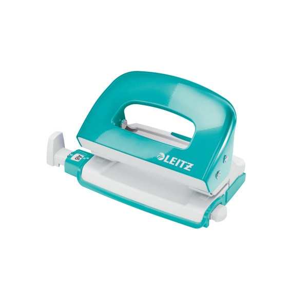 Perforator Leitz MINI 5060, 10 coli - turcoaz metalizat