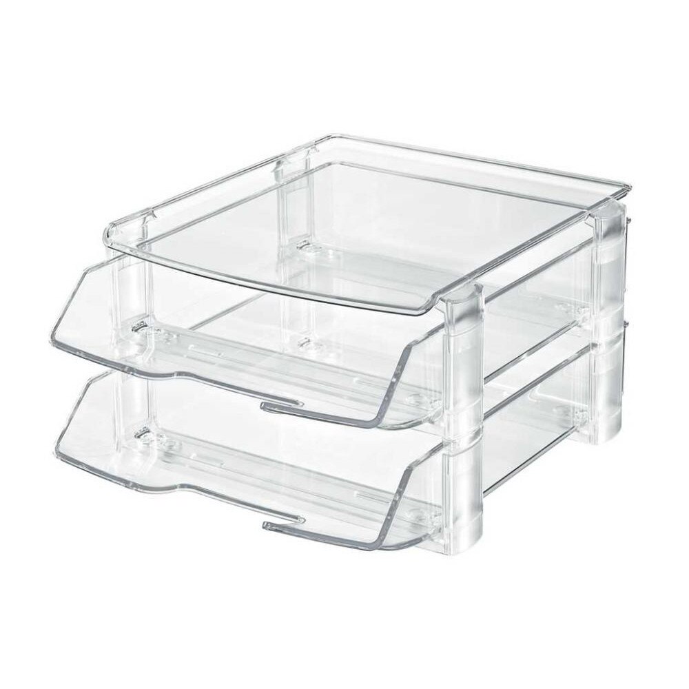 Set 2 tavi documente + 1 suport telefon fix, HAN Wave - transparent cristal