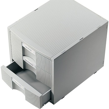 Suport modular pentru birou, 3 sertare pentru documente, HELIT Plano Plus - gri deschis Suport modular pentru birou, 3 sertare pentru documente, HELIT Plano Plus - gri deschis