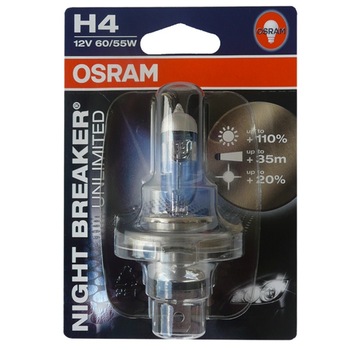 Bec auto halogen OSRAM 12V Night Breaker H4 P43T 1 buc Bec auto halogen OSRAM 12V Night Breaker H4 P43T 1 buc