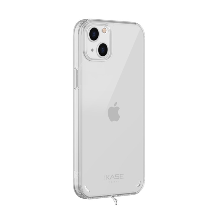 Apple Iphone 13-mal kompatibilis szilikon burkolat, extra átlátszó, ütéscsillapító technológia, pormentes, élvédelem, töltőcsatlakozó védelem, dugós mobil burkolat, vékony illeszkedés, átlátszó