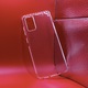 Samsung Galaxy S20 Ultra készülékkel kompatibilis szilikon tok, Extra átlátszó, ütéscsillapító technológia, pormentes, élvédelem, töltőcsatlakozó védelem, dugós mobil burkolat, vékony illeszkedés, átlátszó