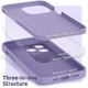 Husa pentru Telefon Compatibila cu iPhone 14, G-Tech, Microfibra in Interior, Protectie la Camera, Silicon TPU, Aspect Mat, Lila