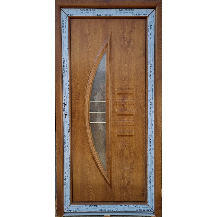 Usa exterior Pvc, MOON GOLD, Stejar auriu, 110x200