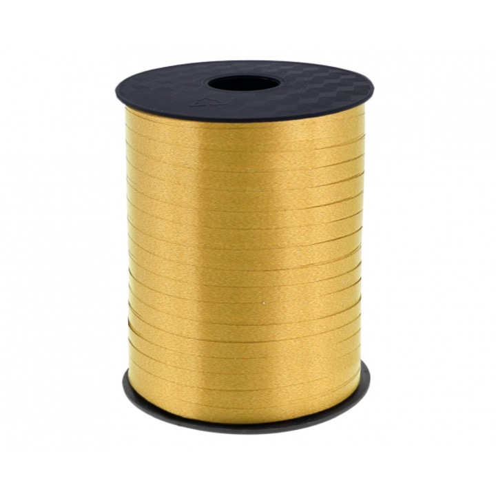 Лента за балон 5 мм златисто